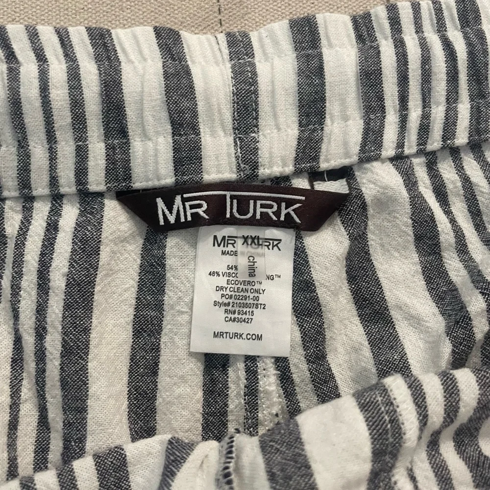 MR TURK Striped Linen Pants Size XXL - Picture 2 of 7